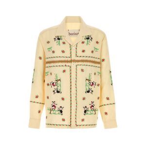 Baziszt Men Pastel Yellow Cotton Blend Joy Of Living Shirt